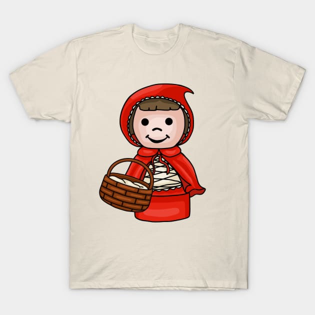 Cute Little Red Riding Hood T-Shirt by Slightly Unhinged